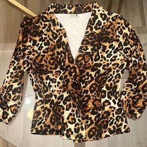 🐆 Vintage 80s Leopard Print Power Blazer • Céline x Champion • Rare Sample ⭐️